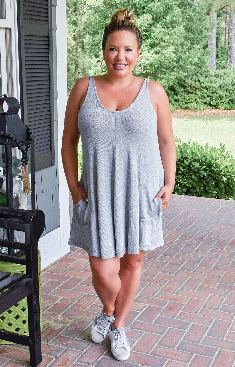 Load image into Gallery viewer, Take Me Away Dress/Tunic - Heather Gray