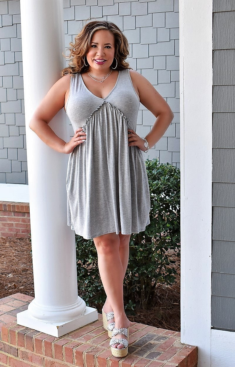 Load image into Gallery viewer, Just So Sweet Dress - Heather Gray