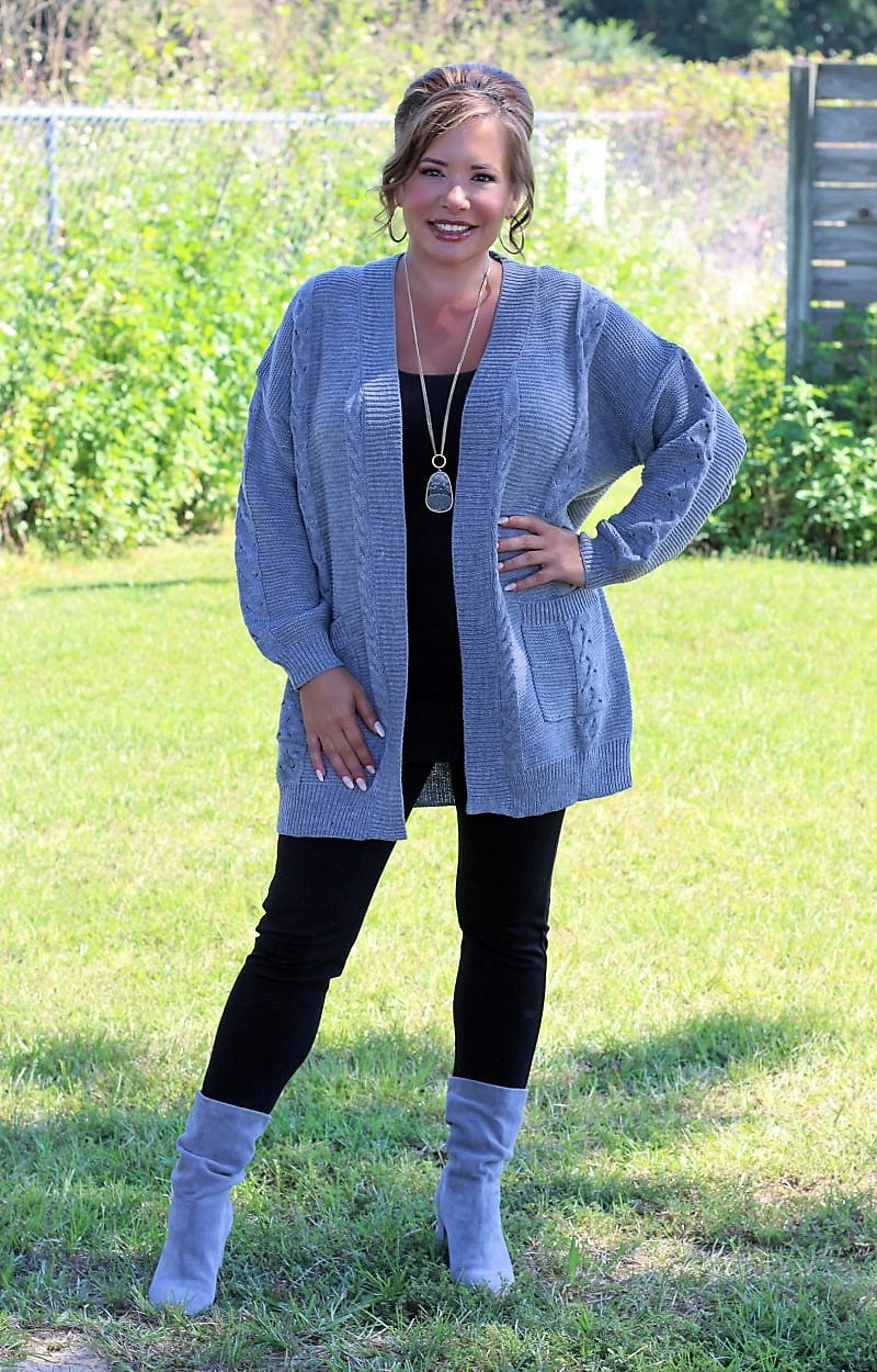 Load image into Gallery viewer, All About Us Cardigan - Gray