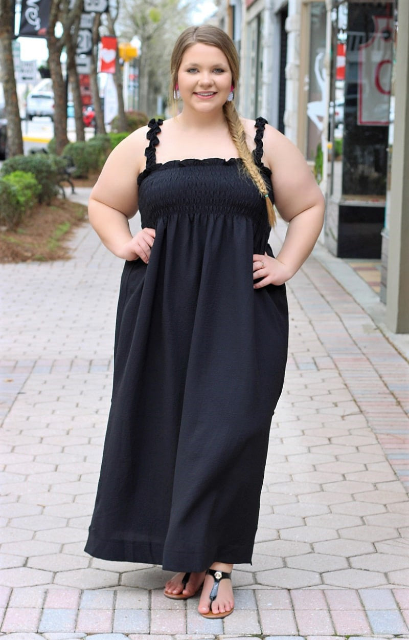 Load image into Gallery viewer, Someday Soon Maxi Dress - Black