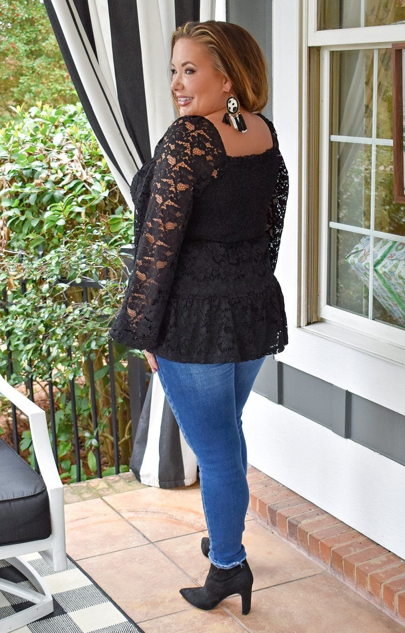 Load image into Gallery viewer, Something Amazing Lace Top - Black