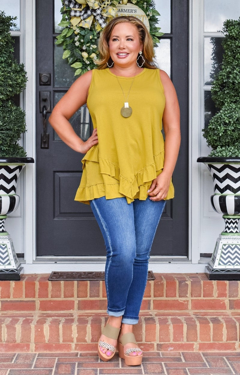 Forever Flattering Top - Chartreuse