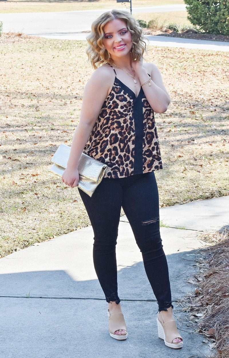 Load image into Gallery viewer, She&#39;s An Animal Leopard Print Top - Black