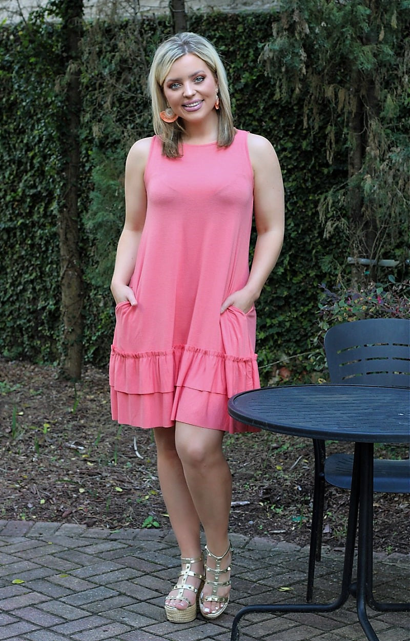 Goodbye For Now Dress - Coral