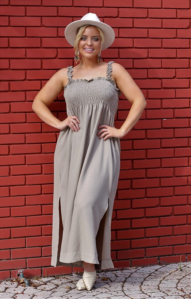 Load image into Gallery viewer, Heat Of The Moment Maxi Dress - Sage