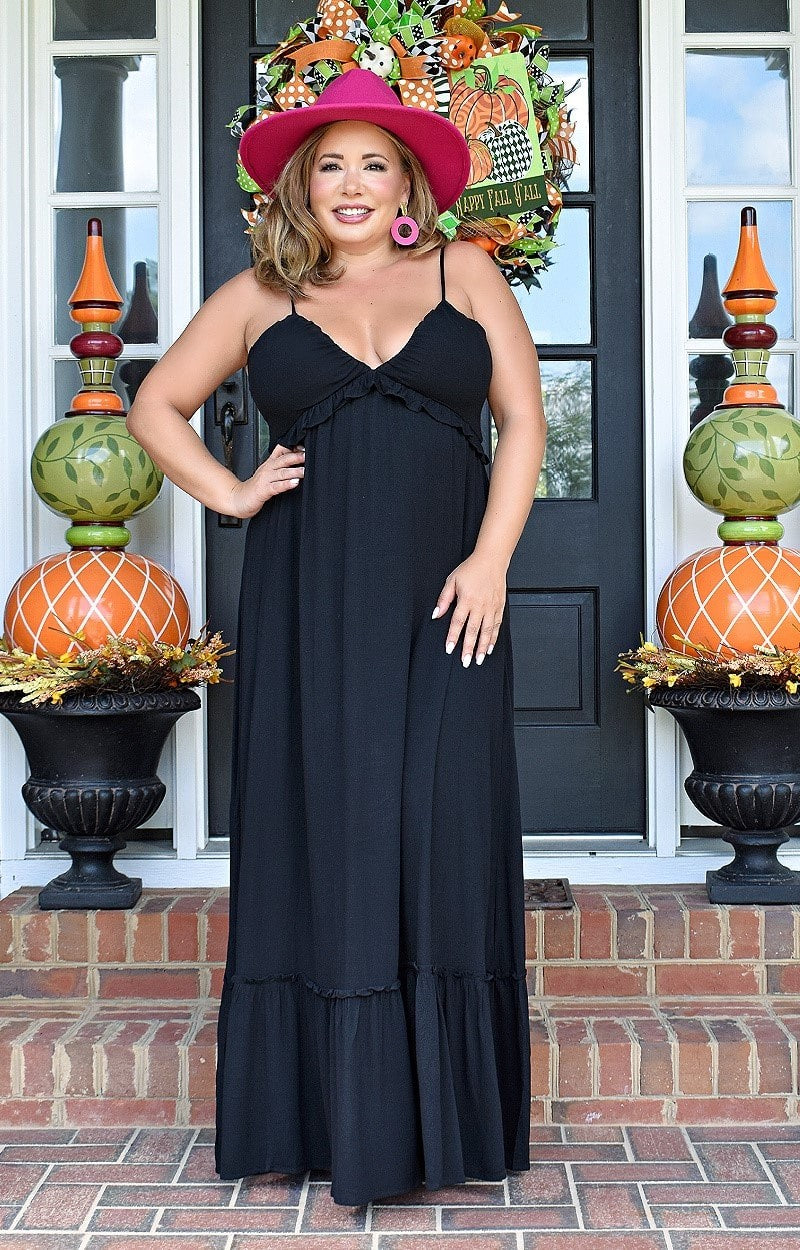 Load image into Gallery viewer, Calling You Baby Maxi Dress - Black