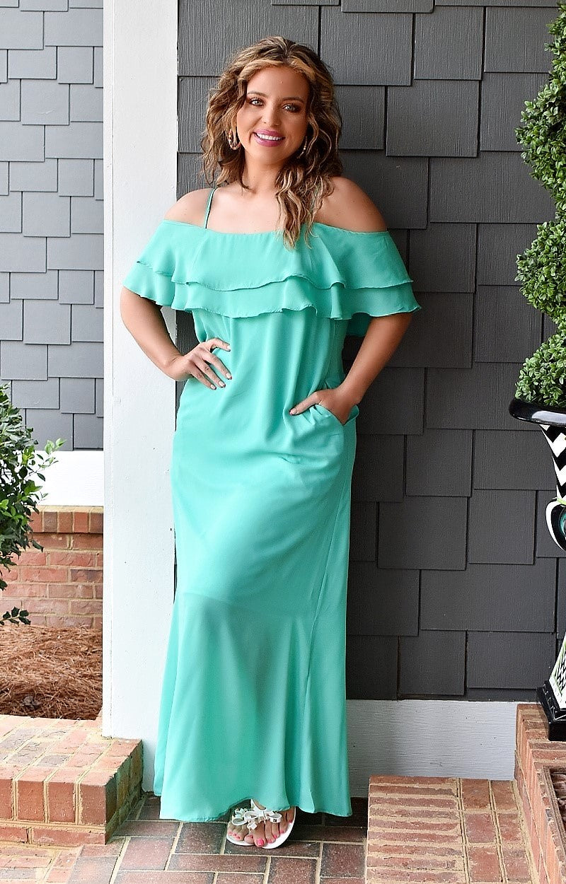 Load image into Gallery viewer, Happy Anywhere Maxi Dress - Mint