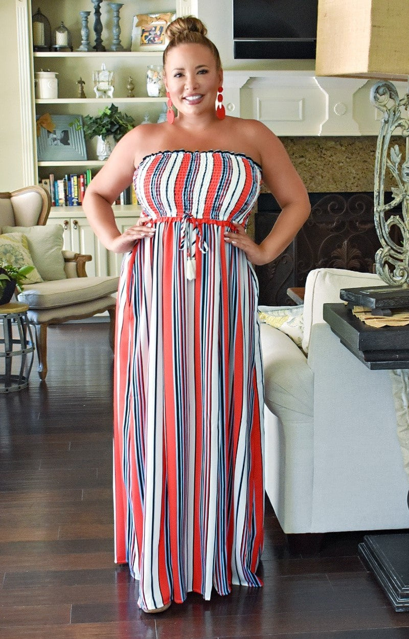 Load image into Gallery viewer, Summer&#39;s Coming Striped Maxi Dress