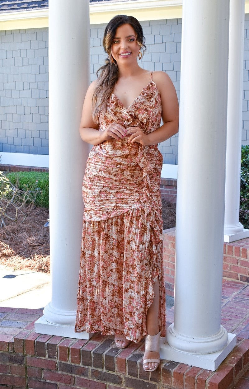Load image into Gallery viewer, Never Say Goodbye Floral Maxi Dress