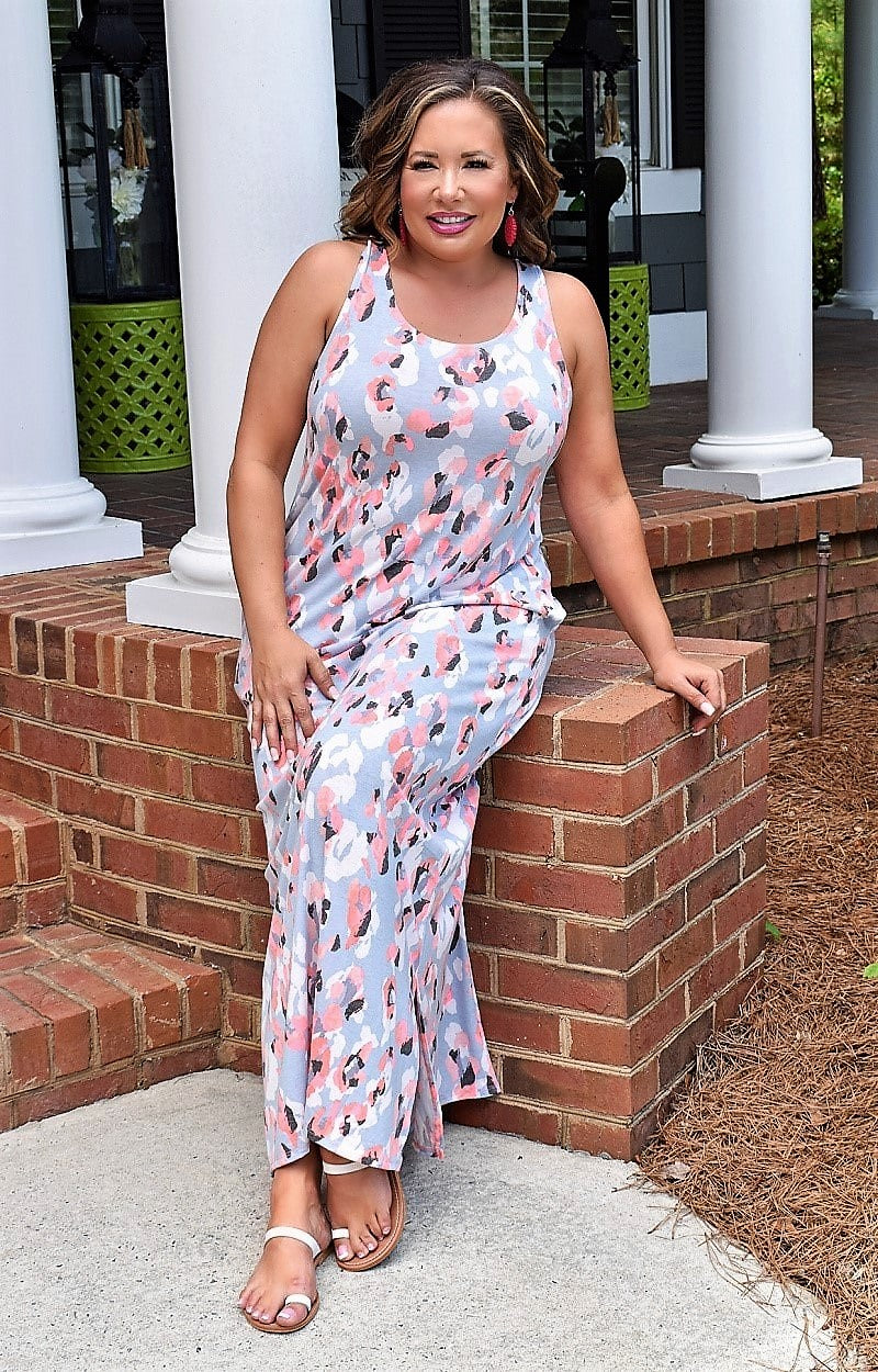 Load image into Gallery viewer, Owning The Moment Floral Maxi Dress - Light Blue