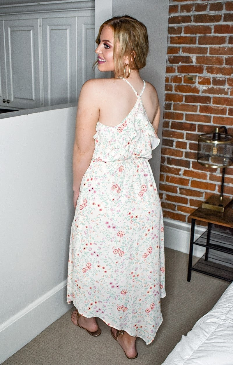 What A Dream Floral Maxi Dress - Ivory