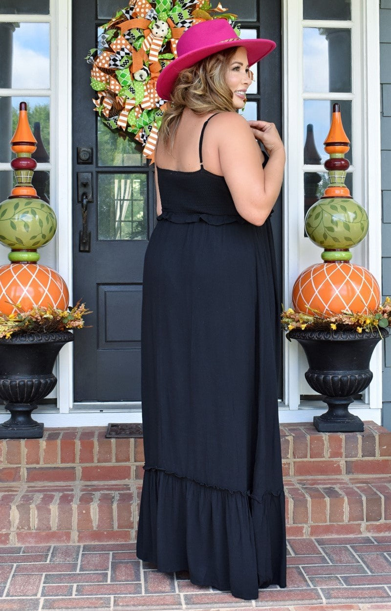 Load image into Gallery viewer, Calling You Baby Maxi Dress - Black