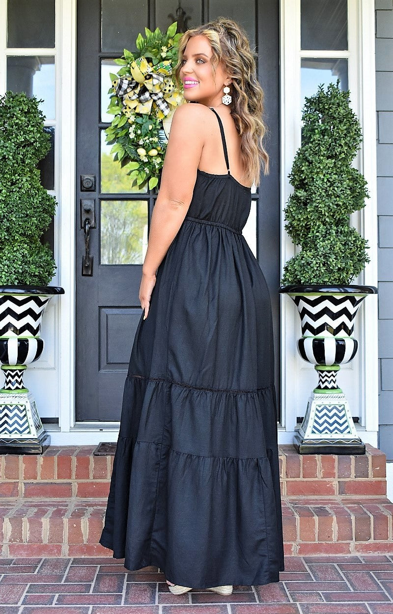 Load image into Gallery viewer, All The Rage Maxi Dress - Black