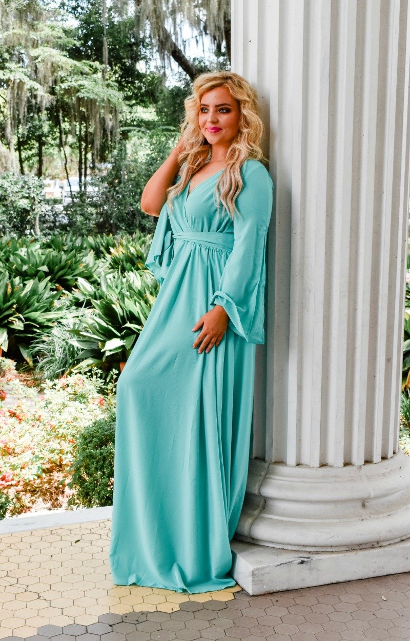 All This Time Maxi Dress - Turquoise