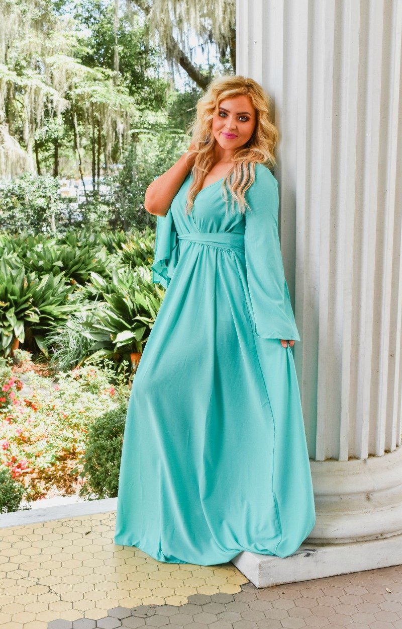 All This Time Maxi Dress - Turquoise