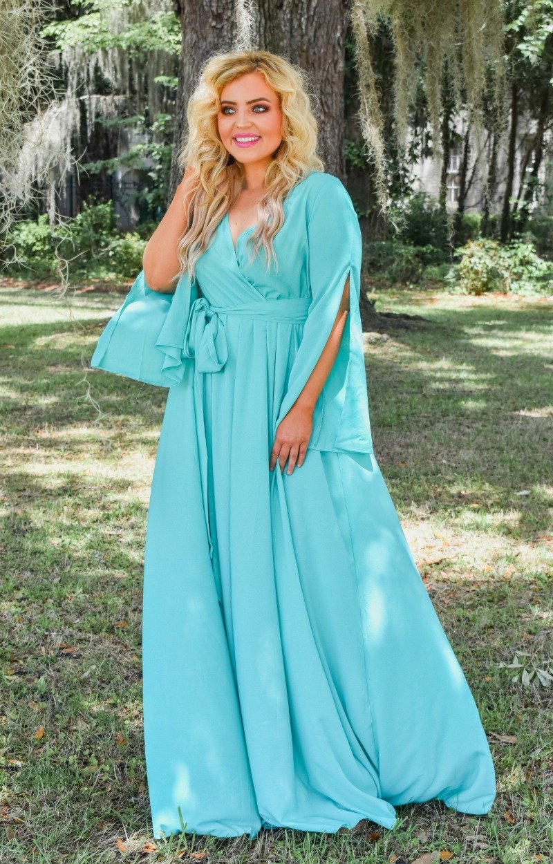 Load image into Gallery viewer, All This Time Maxi Dress - Turquoise