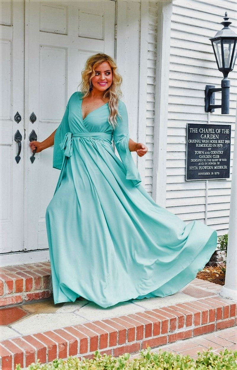 Load image into Gallery viewer, All This Time Maxi Dress - Turquoise