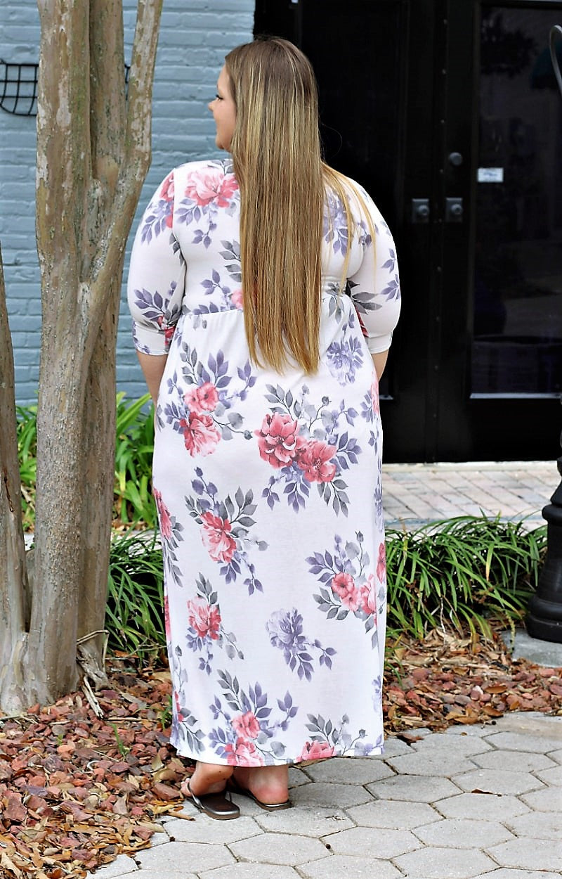 Load image into Gallery viewer, Let The Day Begin Floral Maxi Dress - White