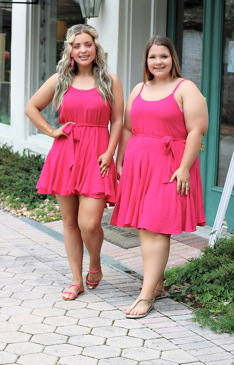 Load image into Gallery viewer, Know Your Heart Dress - Fuchsia