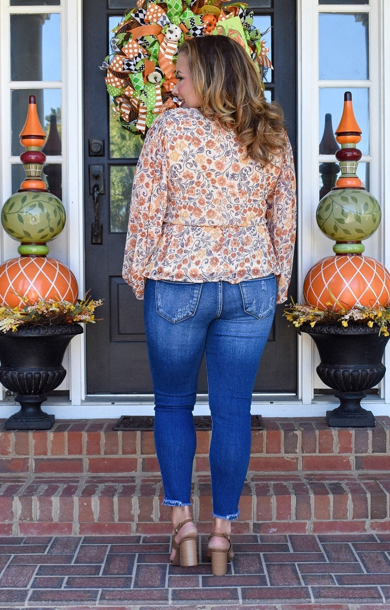 Love You Always Floral Top - Cream/Multi