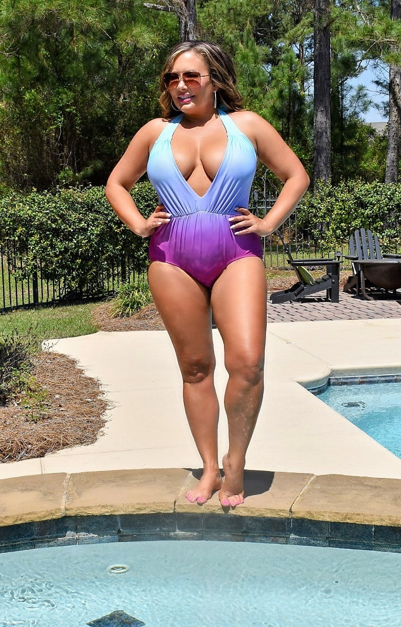 Off To Tulum One Piece Ombre Swimsuit