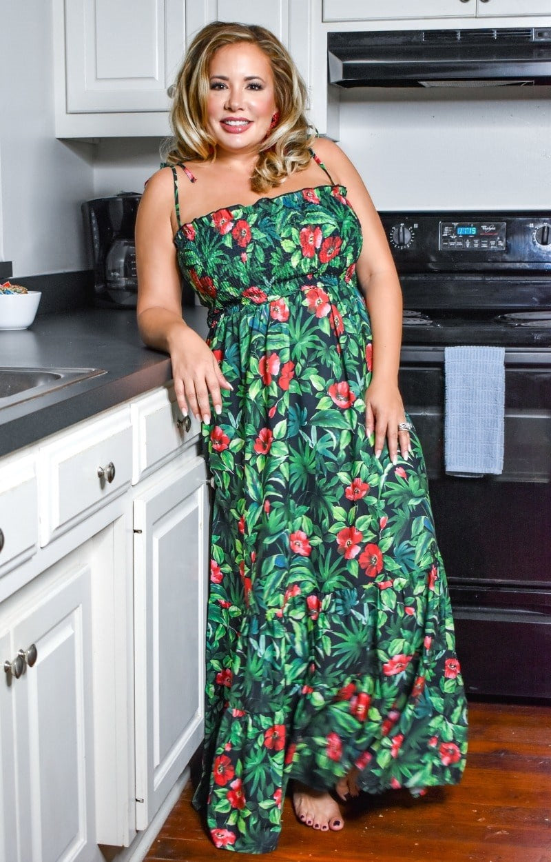Load image into Gallery viewer, Think Of Me Floral Maxi Dress - Black