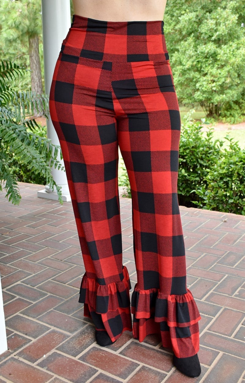 Come Together Plaid Pants - Black/Red