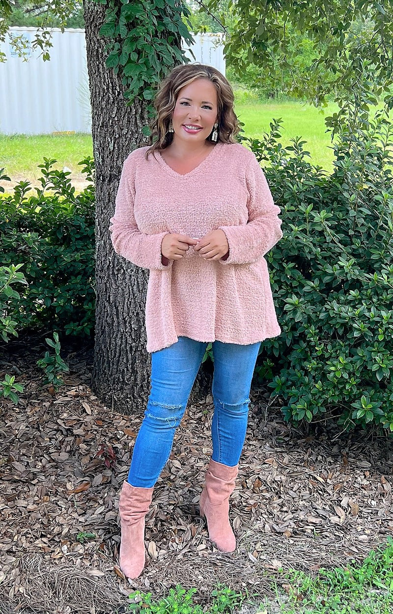 Cozy With You Sweater - Dusty Rose