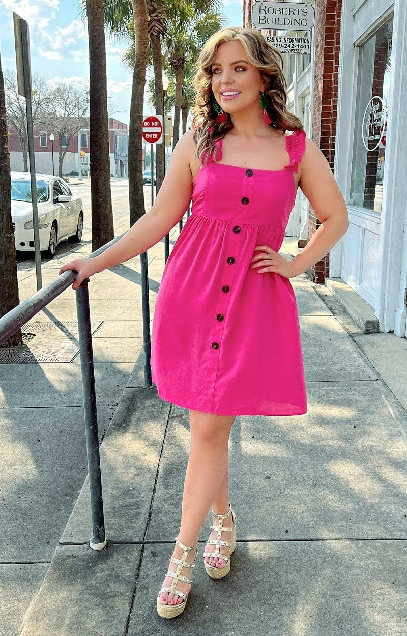 Load image into Gallery viewer, A Little Sweeter Dress - Fuchsia