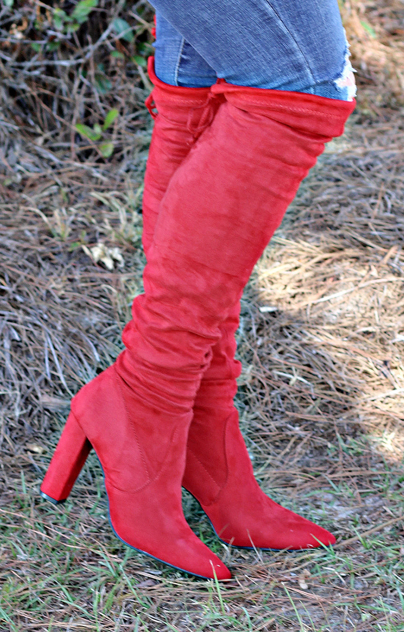 Knew About It Boots - Red