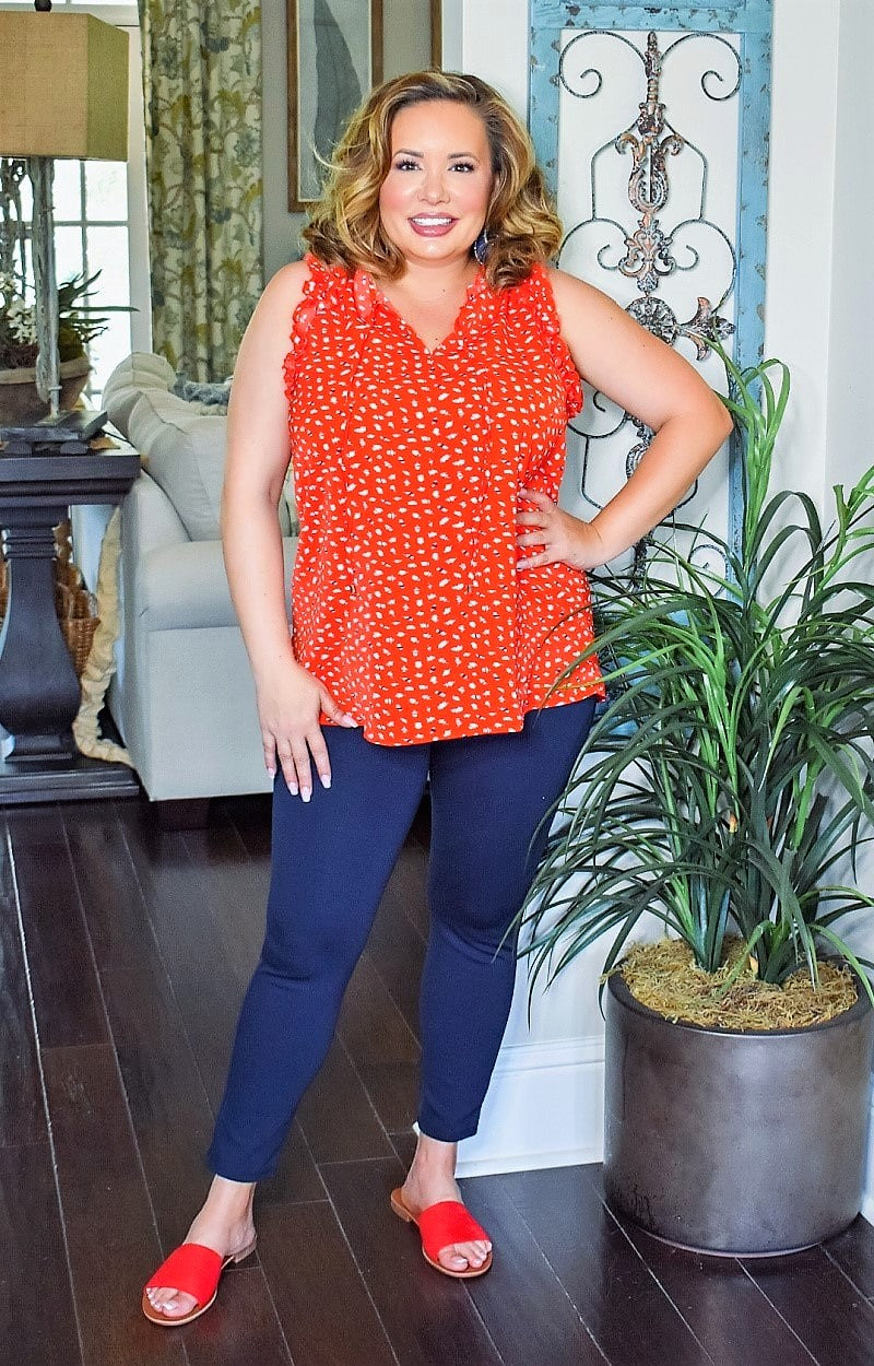 Blissful Romance Print Top - Red