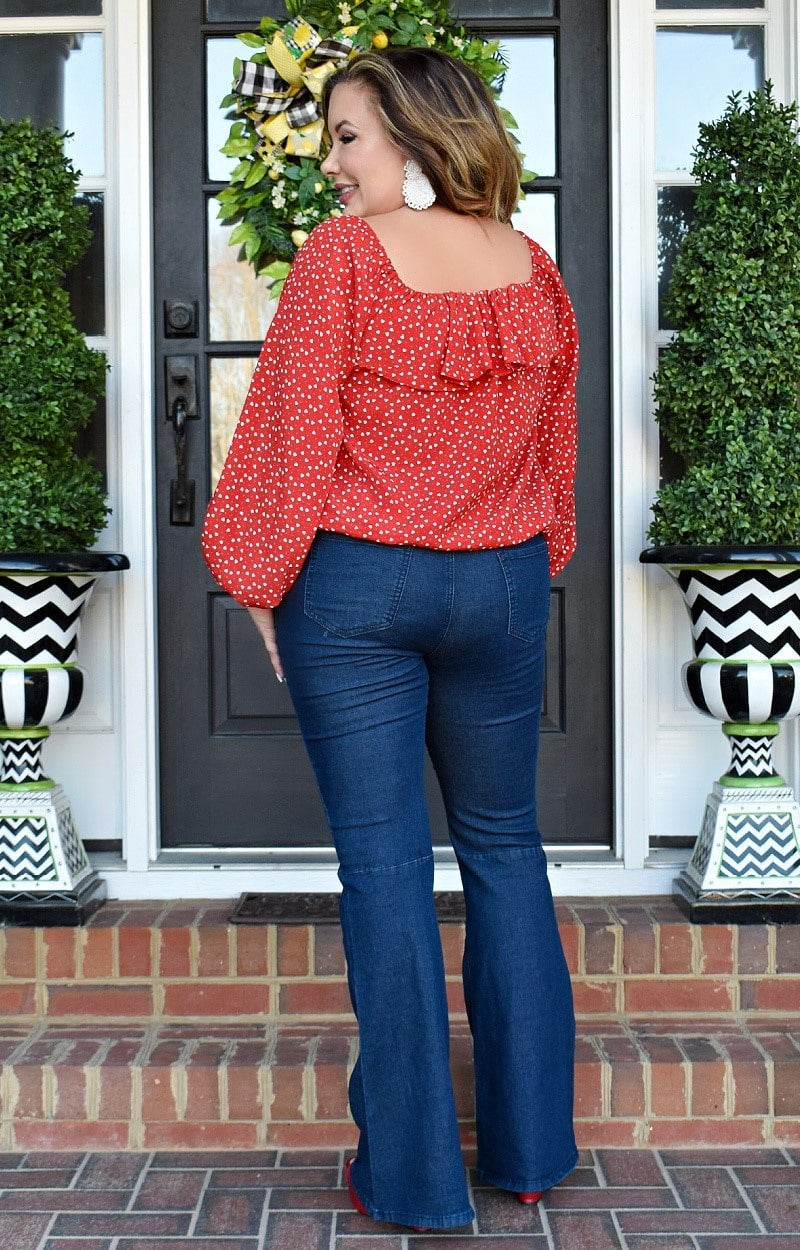 Load image into Gallery viewer, Stunning Sweetheart Print Top - Red