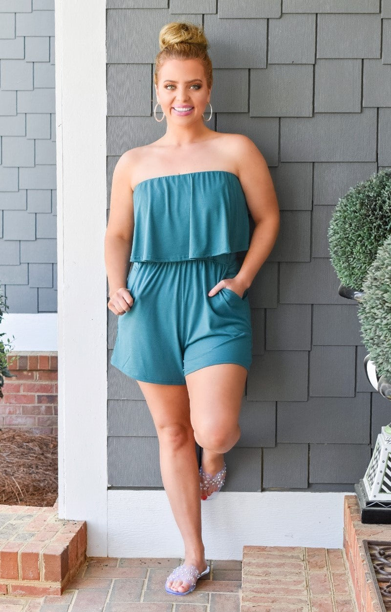Load image into Gallery viewer, Baby I&#39;m The One Romper - Teal