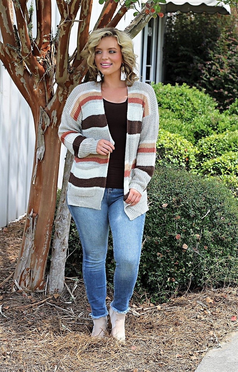 Load image into Gallery viewer, Working Miracles Striped Cardigan - Multi