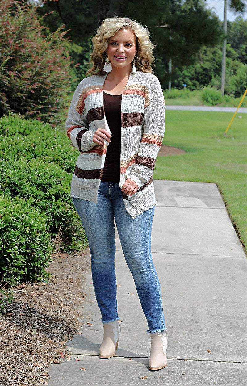 Working Miracles Striped Cardigan - Multi