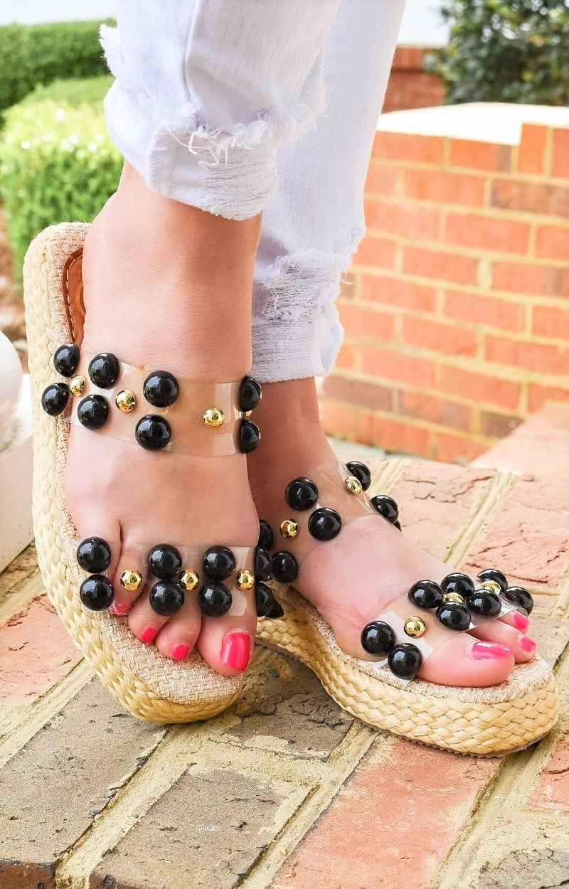 Load image into Gallery viewer, Just Go With it Sandals - Black