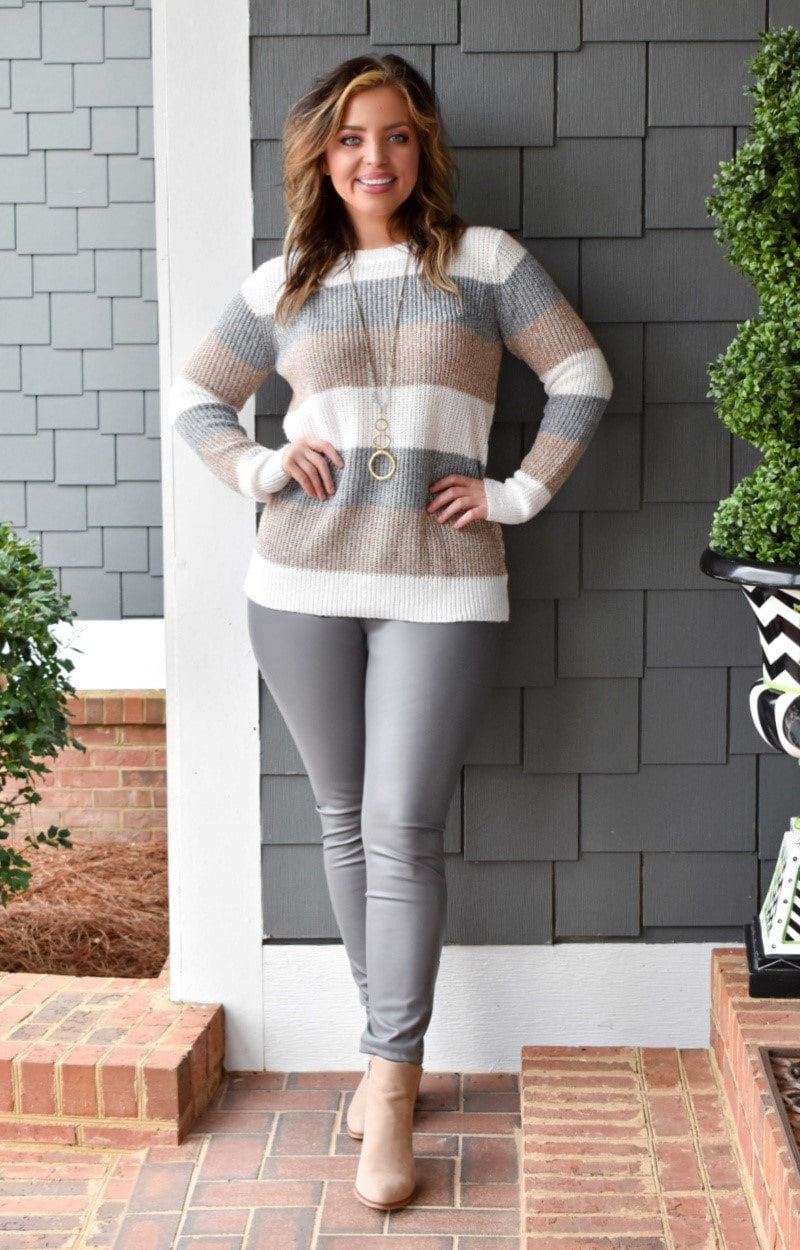Don't Rush Over Colorblock Sweater
