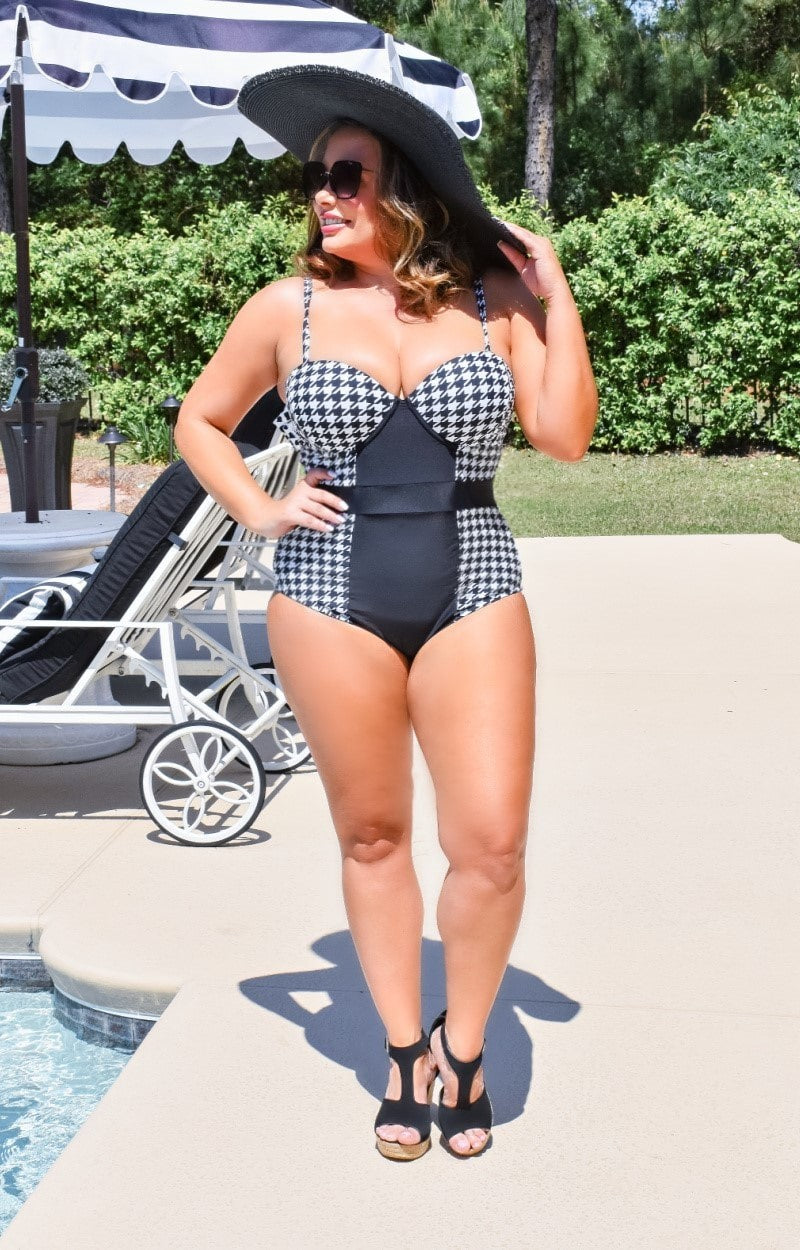 Load image into Gallery viewer, Water Babe One Piece Swimsuit - Black/White