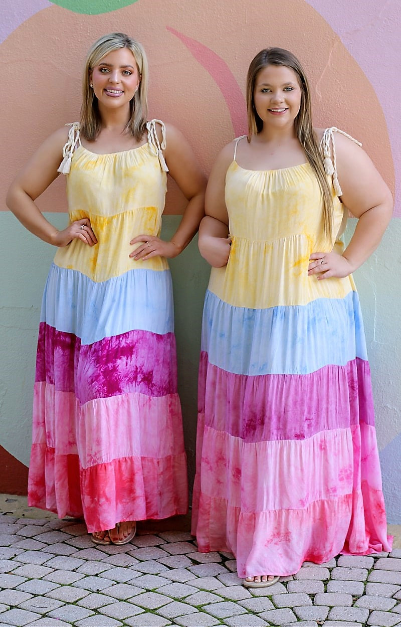 Caribbean Crush Colorblock Maxi Dress