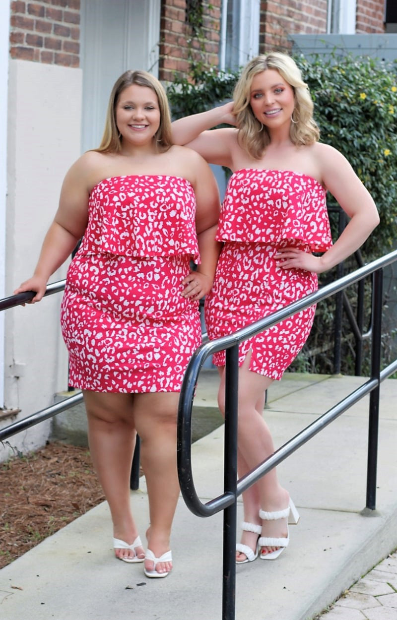 Load image into Gallery viewer, Already Got Plans Leopard Dress - Fuchsia