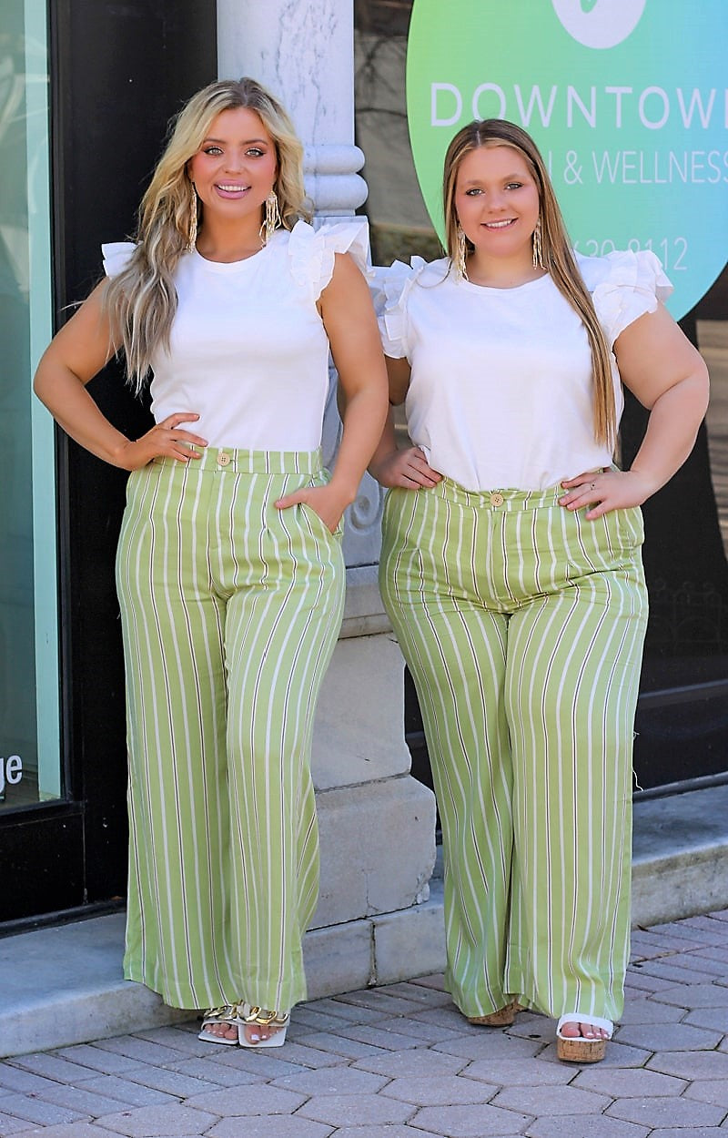 Load image into Gallery viewer, Never Underrated Striped Wide Leg Trousers
