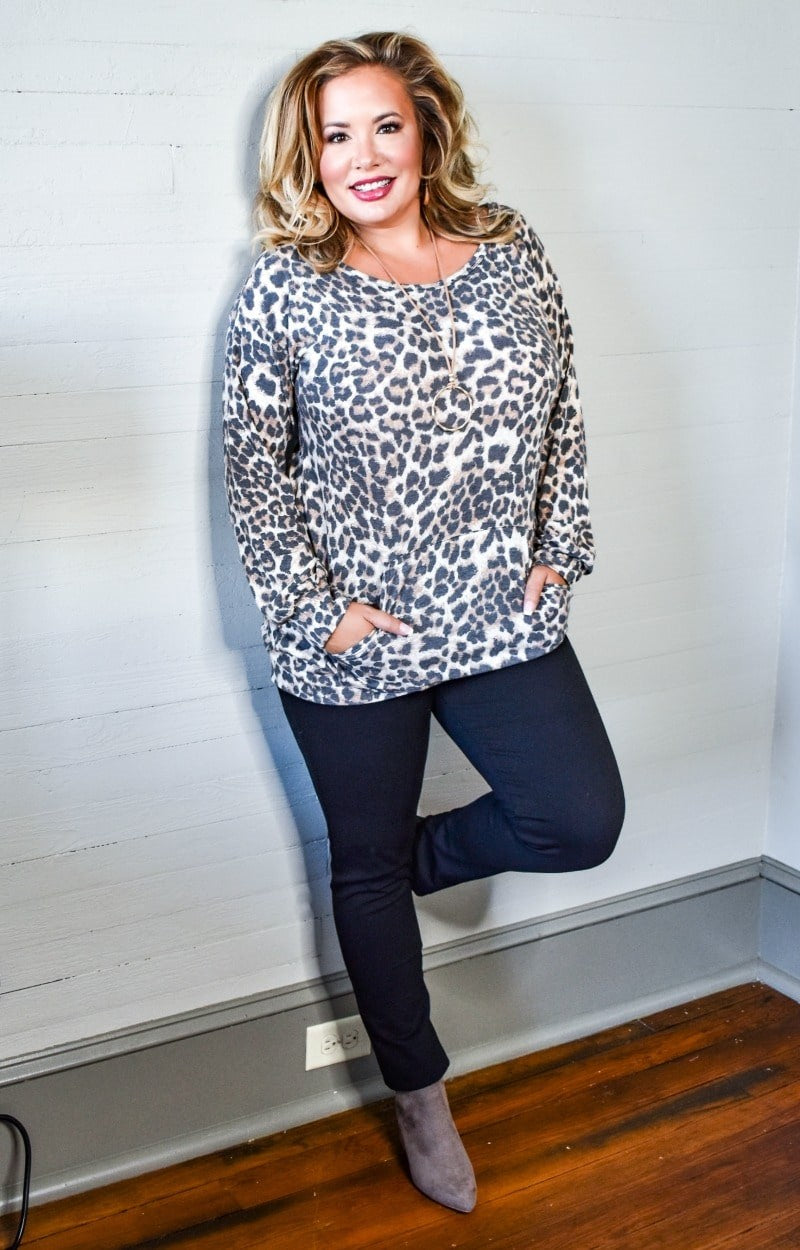 Load image into Gallery viewer, More Than Mine Leopard Print Pullover