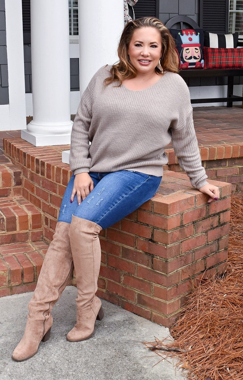 Comforting Moments Sweater - Taupe Gray