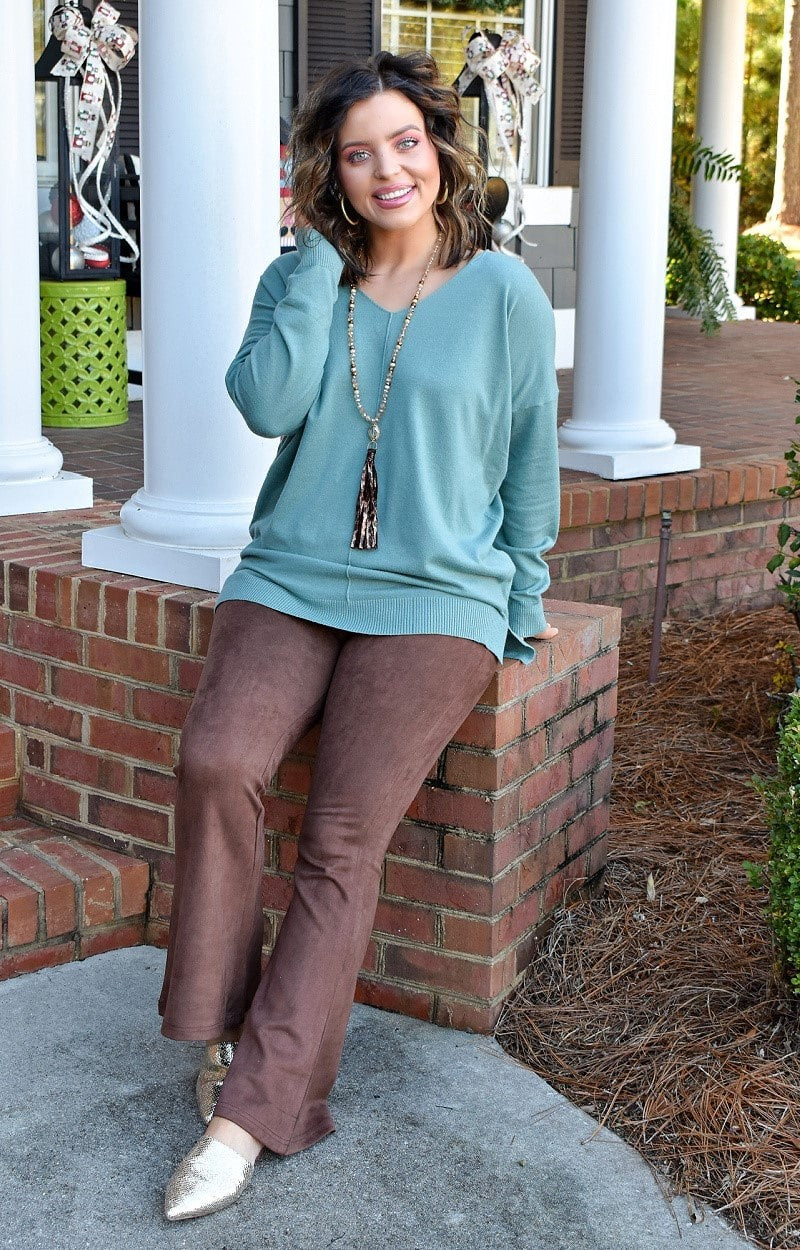 Load image into Gallery viewer, Not Waiting Around Oversized Sweater - Dusty Mint