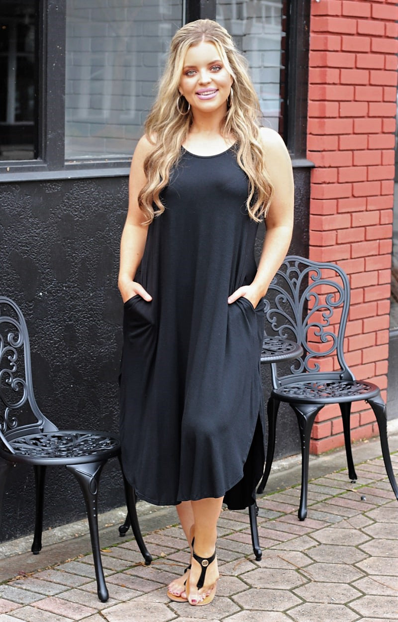 Load image into Gallery viewer, Simple Necessity Maxi Dress - Black