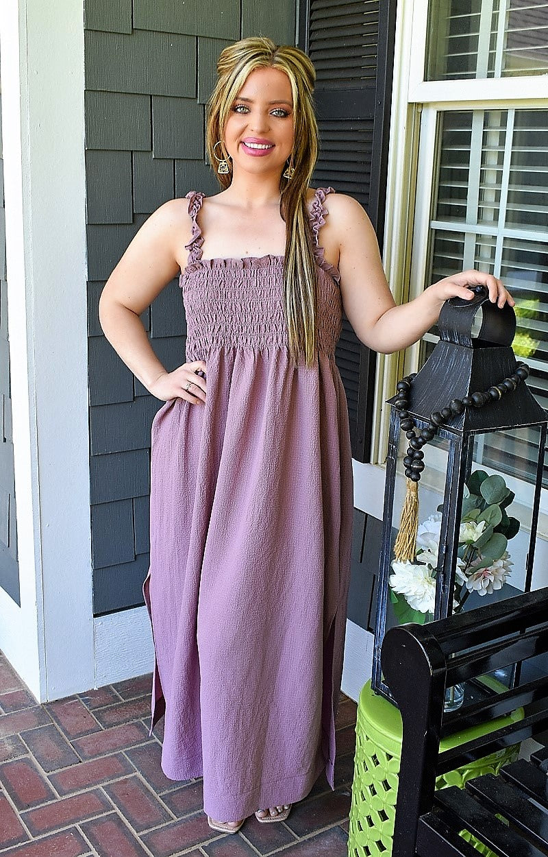 Load image into Gallery viewer, Heat Of The Moment Maxi Dress - Dark Mauve