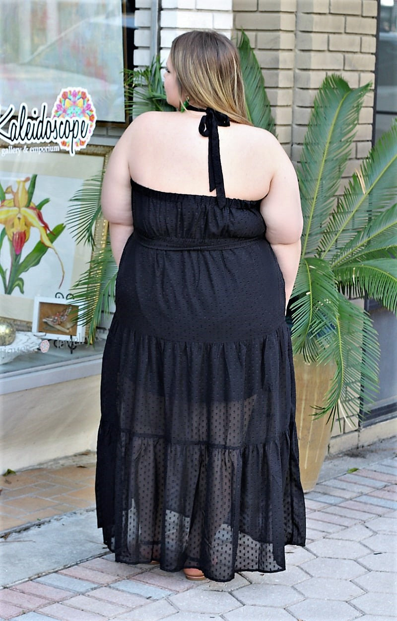 Load image into Gallery viewer, Check Mate Maxi Dress - Black