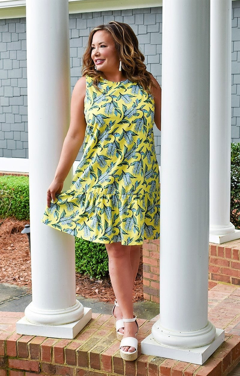 Load image into Gallery viewer, Simple But Sweet Floral Dress - Yellow